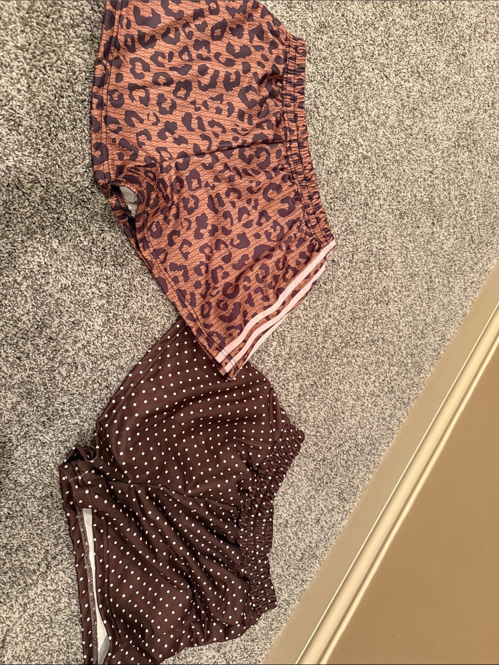 SHEIN Leopard Print and Polka Dot Women’s Lounge Shorts - Brown